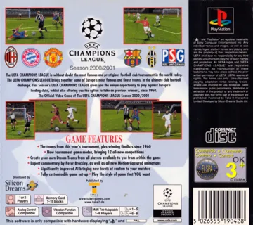 UEFA Champions League - Season 2000-2001 (EU) box cover back